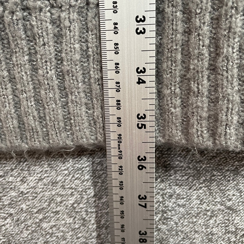 Torrid Cardigan Sweater Grey Longline Button Front Pointelle Sleeve Size 1 - Picture 6 of 7